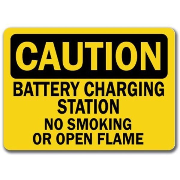 Signmission Caution Sign-Battery Charging Station No Smoking Flames-10in x 14in OSHA Sign, CS-Battery Charging 1 CS-Battery Charging 1